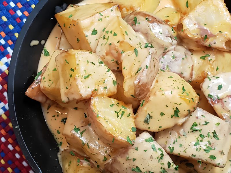 Date night Miami restaurants favorite — Patatas Bravas with spicy aioli at El Pimiento Restaurant